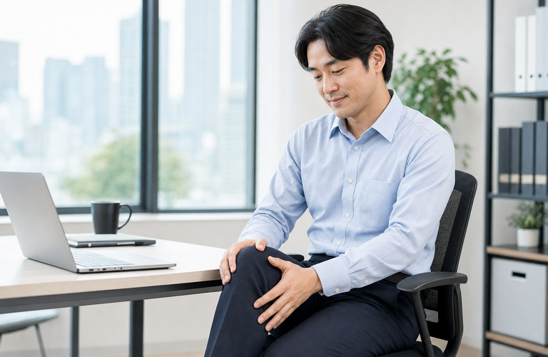 デスクワーク中心なのに膝が痛む理由。「座りっぱなし」に潜む罠