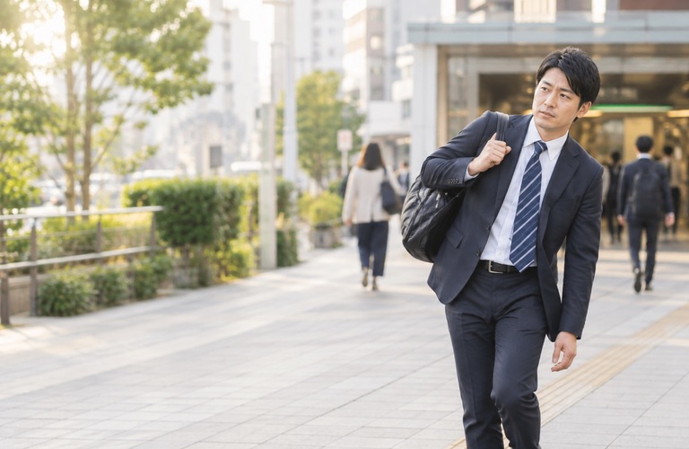 通勤バッグ、いつも同じ肩にかけていませんか？肩の癖が骨盤・膝に及ぼす影響